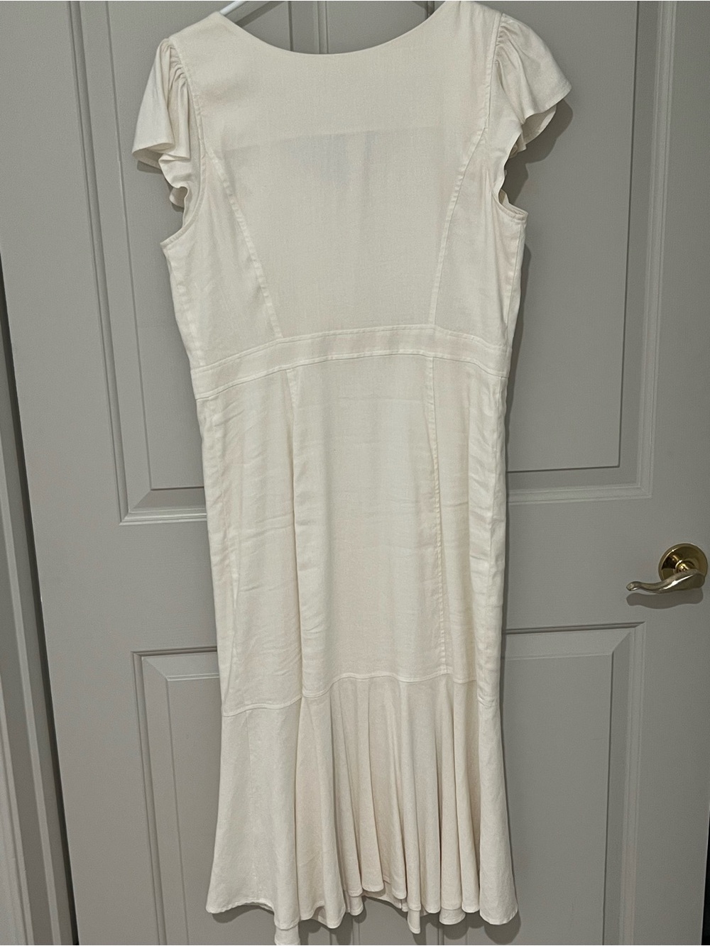 Rachel Parcell Cream Button-Front Midi Dress - Picture 2 of 5